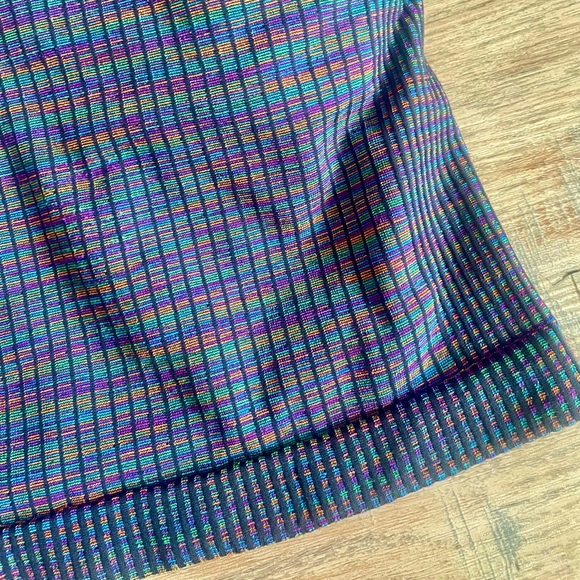 Lululemon “Rainbow Multi” Ebb to Street Cropped Racerback Tank - Size 6 - Picture 5 of 8